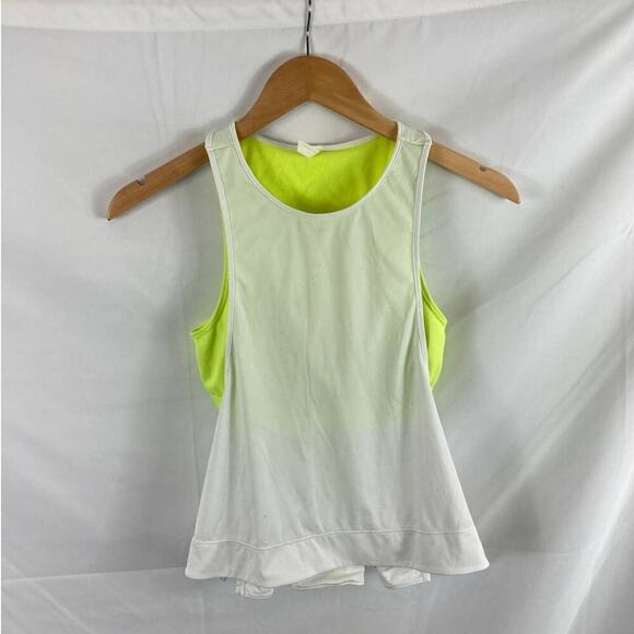 Free People FP Movement Rise To Run Cami White Yellow XS - Picture 3 of 5